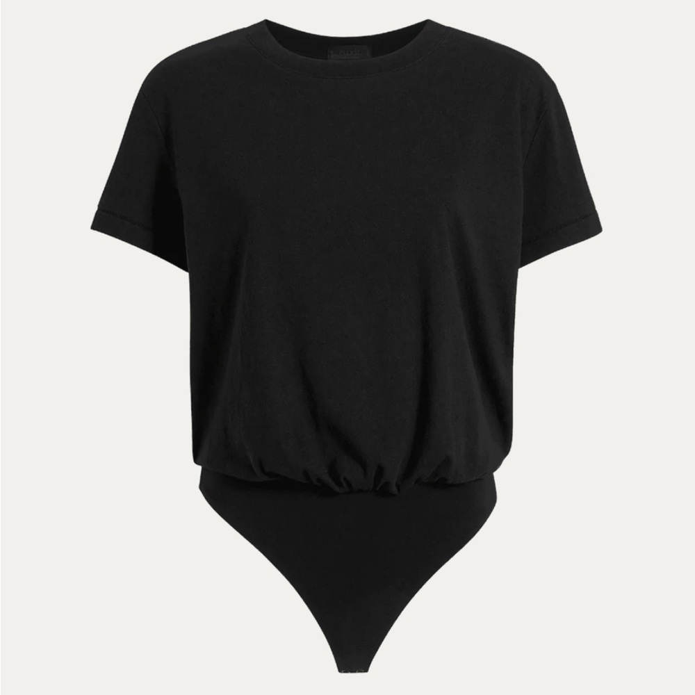 nuuds Black Short Sleeve Bodysuit